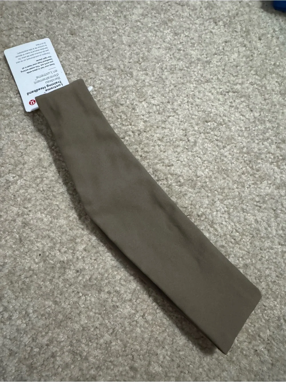 Lululemon Womens Luxtreme Training Headband Fawn Brown Workout Gym NWT